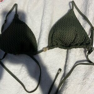 Green Crochet Bikini Top
